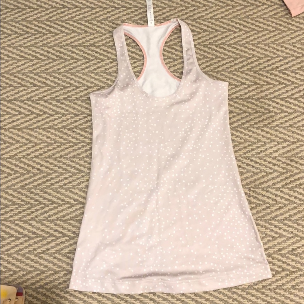 lululemon athletica Light Pink Polka Dot Racerback Tank